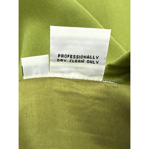 Chaus Petite M Lime‎ Green Double-Breasted Tencel Lyocell Jacket - Picture 7 of 7